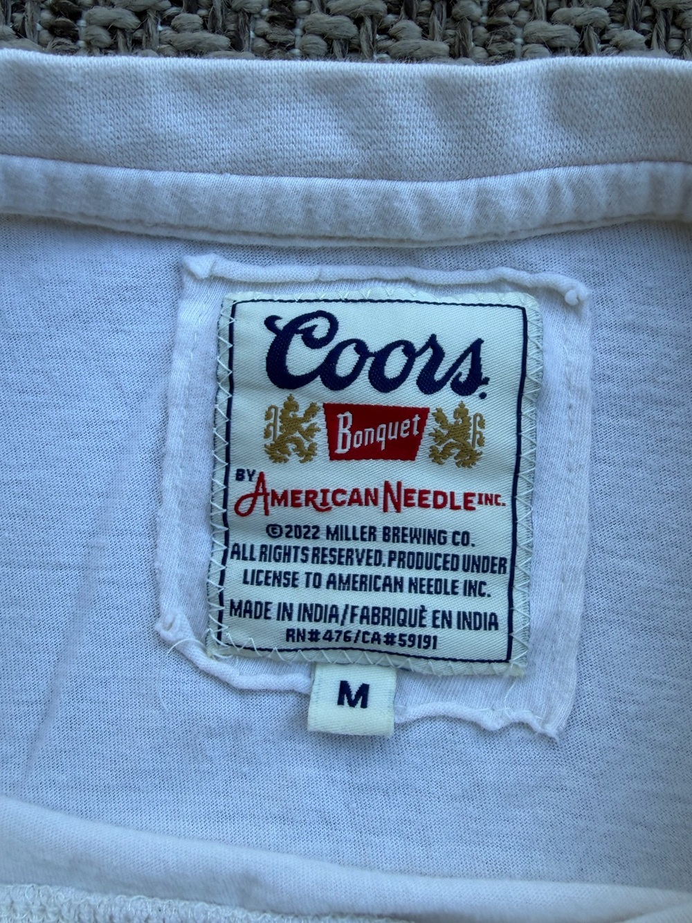 Coors Banquet Rodeo Cream and Navy Graphic T-Shirt - Picture 3 of 7